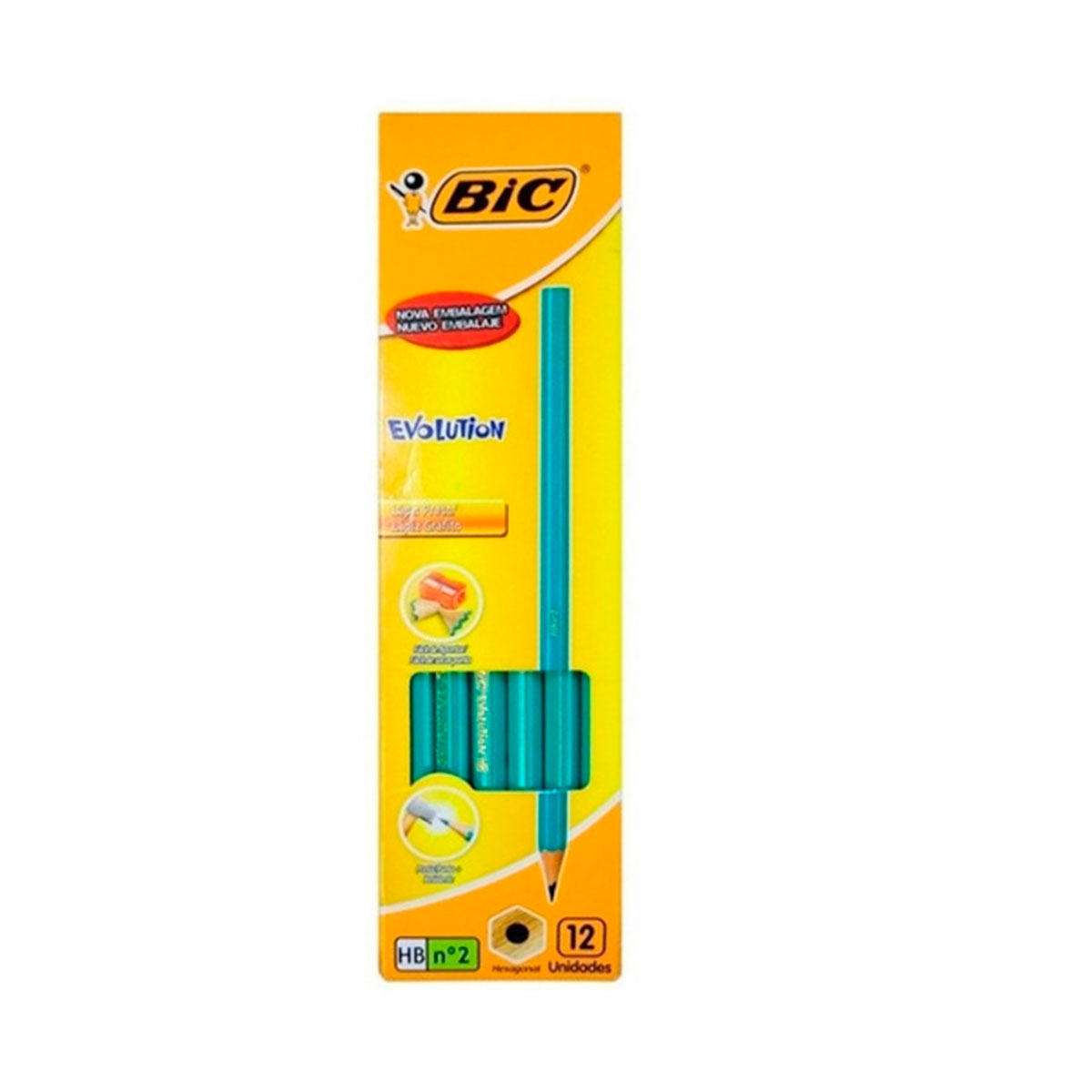 835232 BIC                                                          | LAPICES EVOLUTION HB CUERPO VERDE HEXAGONAL POR 12 UNIDADES                                                                                                                                                                                     