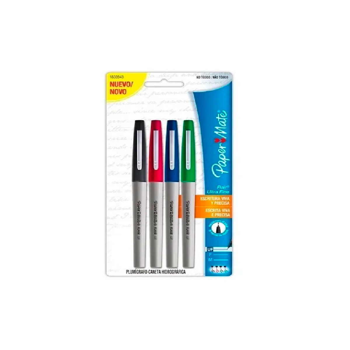 8404452PP SHARPIE                                                      | MARCADOR PM FLAIR CLASICO POR 4 COLORES SURTIDO BASICO                                                                                                                                                                                          