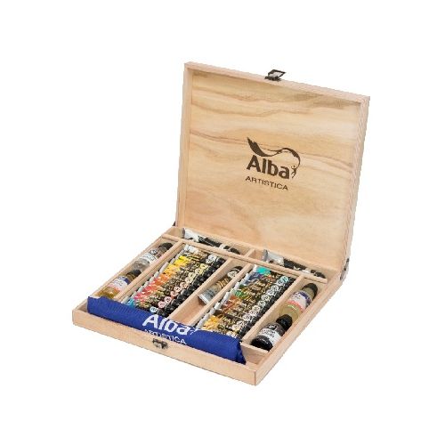 8800-996-003 ALBA                                                         | CAJA DE MADERA GRANDE 24 OLEOS EXTRAFINO SETS Y COMBOS                                                                                                                                                                                          