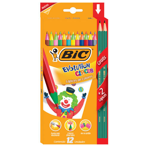 936406 BIC                                                          | LAPICES DE COLOR EVOLUTION POR 26 UNIDADES MAS 2 GRAFITOS                                                                                                                                                                                       