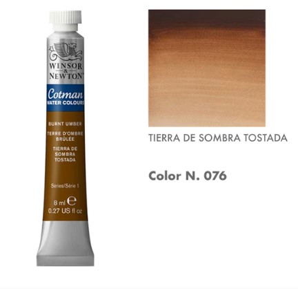 99888-1076 WINSOR & NEWTON                                              | ACUARELAS COTMAN 8 ML SOMBRA TOSTADA                                                                                                                                                                                                                      