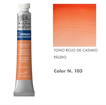 99888-1103 WINSOR & NEWTON                                              | ACUARELAS COTMAN 8 ML ROJO CADMIO PALIDO                                                                                                                                                                                                                  