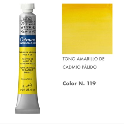 99888-1119 WINSOR & NEWTON                                              | ACUARELAS COTMAN 8 ML AMARILLO CADMIO PALIDO                                                                                                                                                                                                              