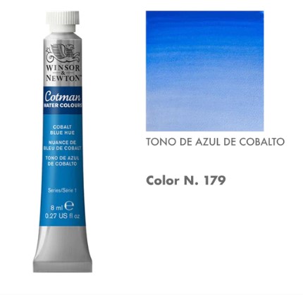 99888-1179 WINSOR & NEWTON                                              | ACUARELAS COTMAN 8 ML AZUL COBALTO                                                                                                                                                                                                                        