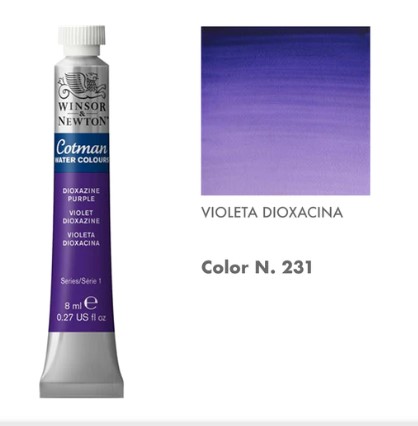 99888-1231 WINSOR & NEWTON                                              | ACUARELAS COTMAN 8 ML VIOLETA DE DIOXACINA                                                                                                                                                                                                                