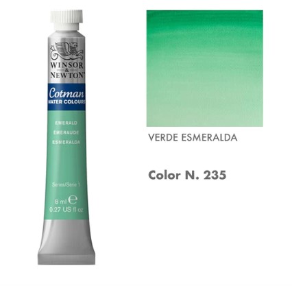 99888-1235 WINSOR & NEWTON                                              | ACUARELAS COTMAN 8 ML ESMERALDA                                                                                                                                                                                                                           