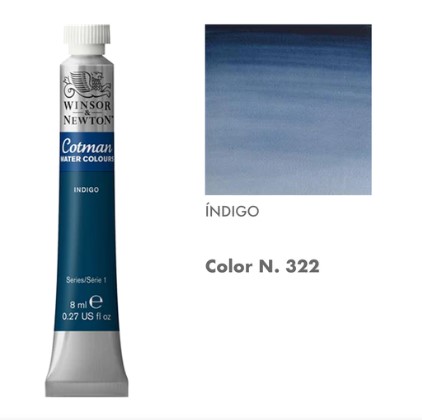 99888-1322 WINSOR & NEWTON                                              | ACUARELAS COTMAN 8 ML INDIGO                                                                                                                                                                                                                              