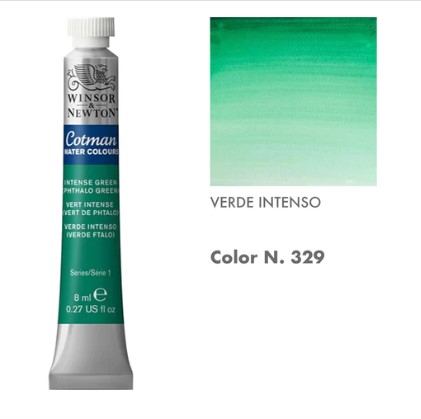 99888-1329 WINSOR & NEWTON                                              | ACUARELAS COTMAN 8 ML VERDE INTENSO                                                                                                                                                                                                                       