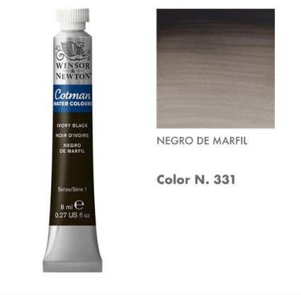 99888-1331 WINSOR & NEWTON                                              | ACUARELAS COTMAN 8 ML NEGRO DE MARFIL                                                                                                                                                                                                                     