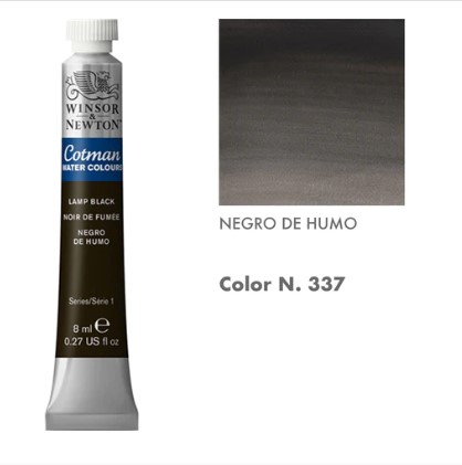 99888-1337 WINSOR & NEWTON                                              | ACUARELAS COTMAN 8 ML NEGRO DE HUMO                                                                                                                                                                                                                       