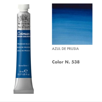 99888-1538 WINSOR & NEWTON                                              | ACUARELAS COTMAN 8 ML AZUL DE PRUSIA                                                                                                                                                                                                                      