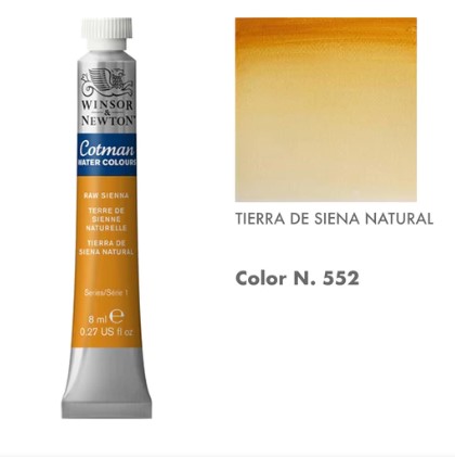 99888-1552 WINSOR & NEWTON                                              | ACUARELAS COTMAN 8 ML SIENA NATURAL                                                                                                                                                                                                                       