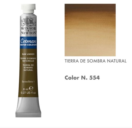 99888-1554 WINSOR & NEWTON                                              | ACUARELAS COTMAN 8 ML SOMBRA NATURAL                                                                                                                                                                                                                      