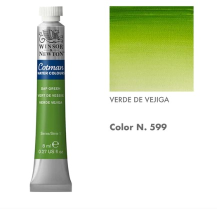 99888-1599 WINSOR & NEWTON                                              | ACUARELAS COTMAN 8 ML VERDE VEJIGA                                                                                                                                                                                                                        