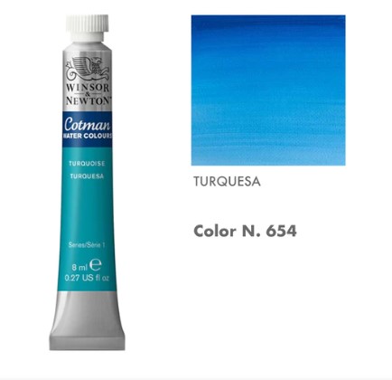 99888-1654 WINSOR & NEWTON                                              | ACUARELAS COTMAN 8 ML TURQUESA                                                                                                                                                                                                                            