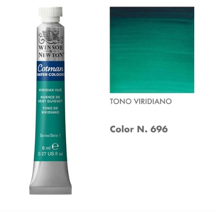 99888-1696 WINSOR & NEWTON                                              | ACUARELAS COTMAN 8 ML VIRIDIANO                                                                                                                                                                                                                           