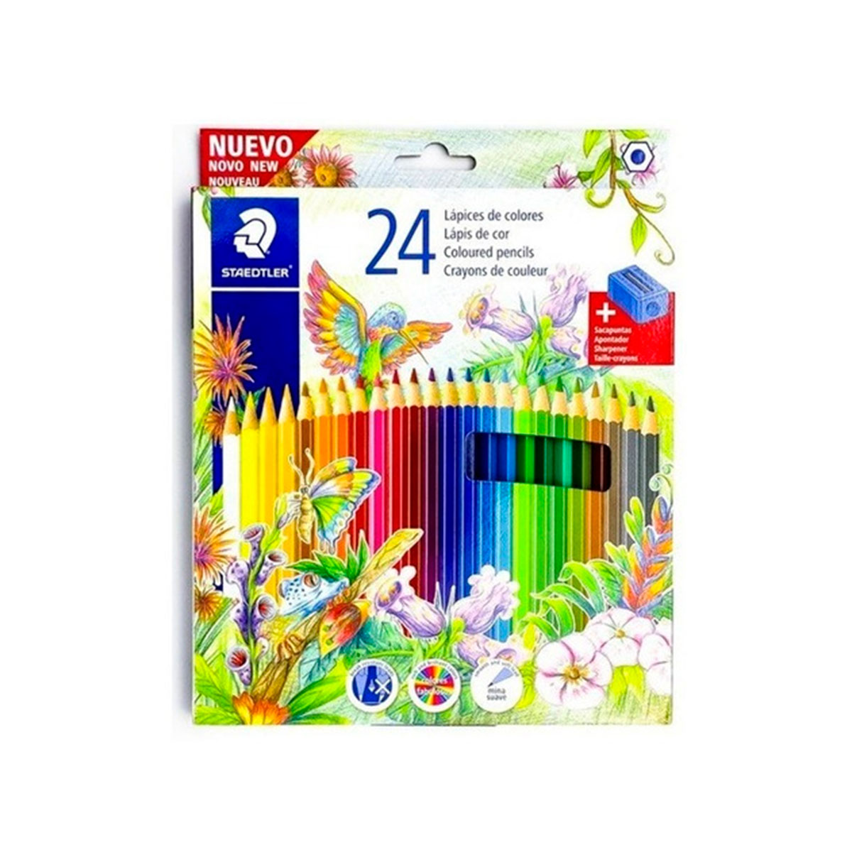 COLSTX24S STAEDTLER                                                    | LAPICES CARTON POR 24 UNIDADES + SACAPUNTA                                                                                                                                                                                                      