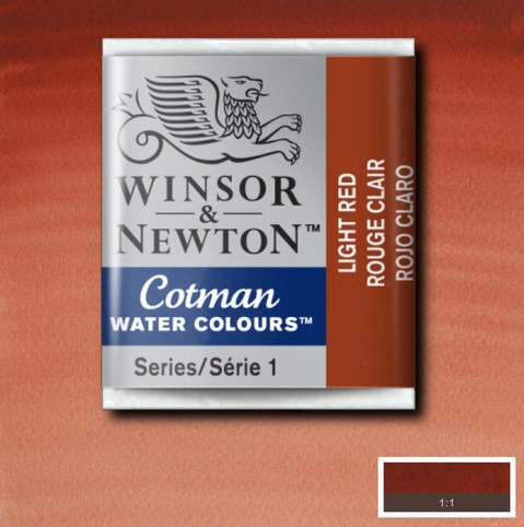 CWC-362 WINSOR & NEWTON                                              | ACUARELA COTMAN EN PASTILLA 1/2 PAN ROJO CLARO                                                                                                                                                                                                            