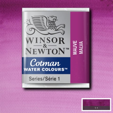 CWC-398 WINSOR & NEWTON                                              | ACUARELA COTMAN EN PASTILLA 1/2 PAN MALVA                                                                                                                                                                                                                 