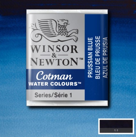 CWC-538 WINSOR & NEWTON                                              | ACUARELA COTMAN EN PASTILLA 1/2 PAN AZUL DE PRUSIA                                                                                                                                                                                                        