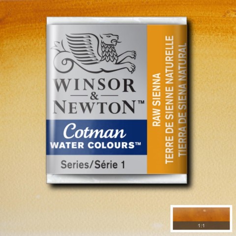 CWC-552 WINSOR & NEWTON                                              | ACUARELA COTMAN EN PASTILLA 1/2 PAN SIENA NATURAL                                                                                                                                                                                                         