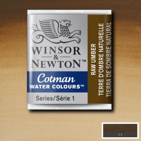 CWC-554 WINSOR & NEWTON                                              | ACUARELA COTMAN EN PASTILLA 1/2 PAN SOMBRA NATURAL                                                                                                                                                                                                        