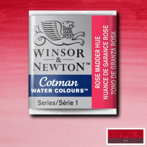 CWC-580 WINSOR & NEWTON                                              | ACUARELA COTMAN EN PASTILLA 1/2 PAN GRANZA ROSA                                                                                                                                                                                                           