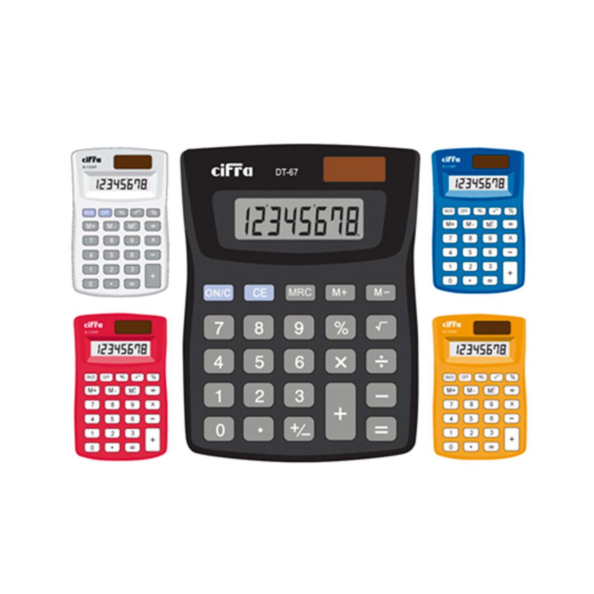 DT-67 CIFRA                                                        | CALCULADORA DT-67 8 DIGITOS GRANDES PARA ESCRITORIO                                                                                                                                                                                             