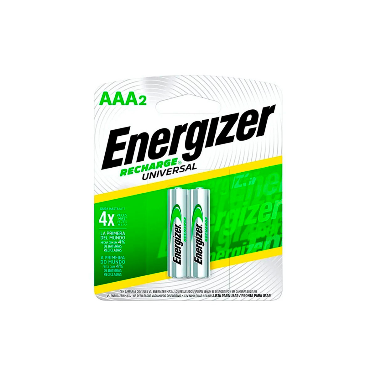 E000018300 ENERGIZER                                                    | PILAS RECARGABLE AAA2 NH12 700 MAH BLISTER 2 UNIDADES                                                                                                                                                                                           