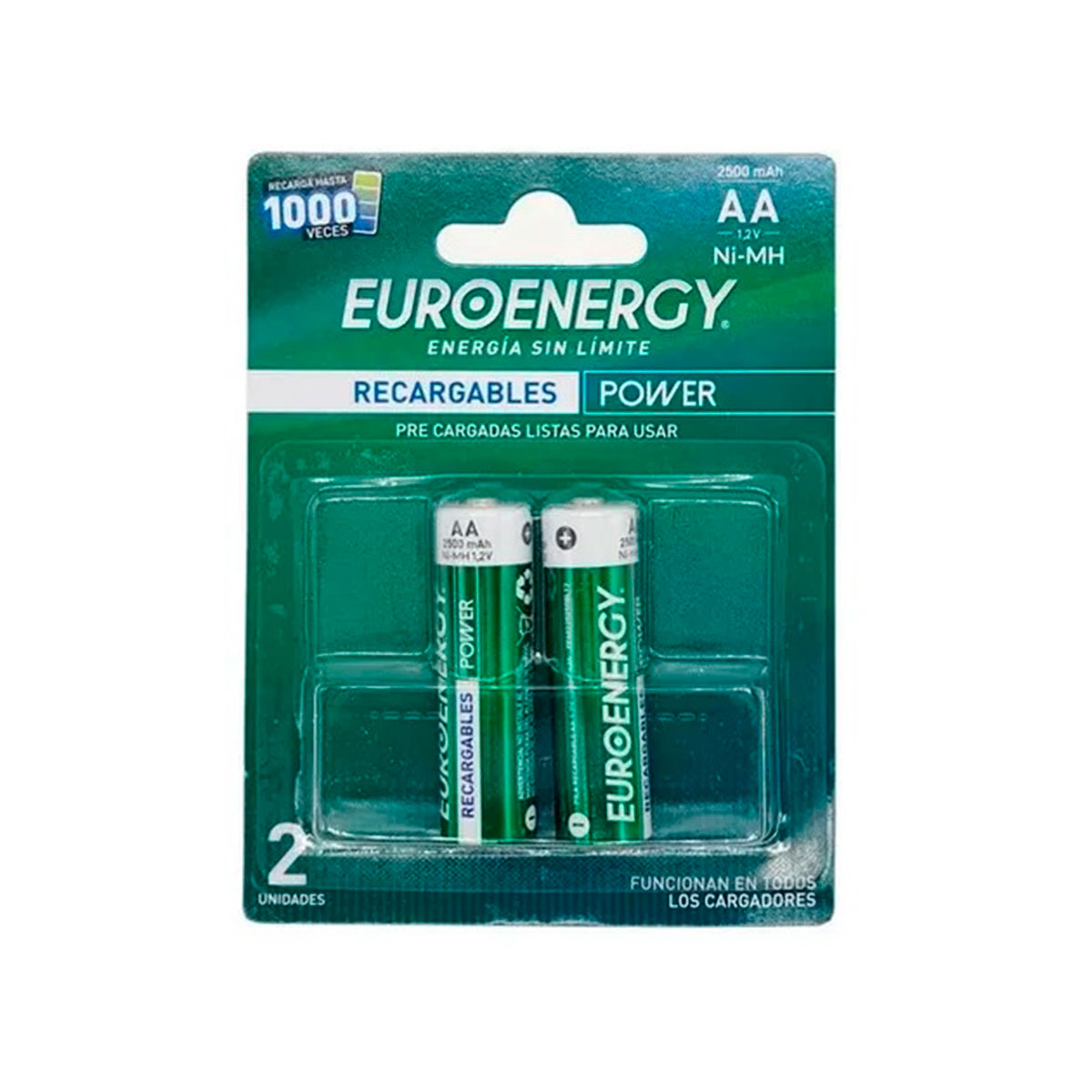 EE6022AA EUROENERGY                                                   | PILAS RECARGABLES AA BLISTER 2500 MAH X 2 UNIDADES                                                                                                                                                                                              