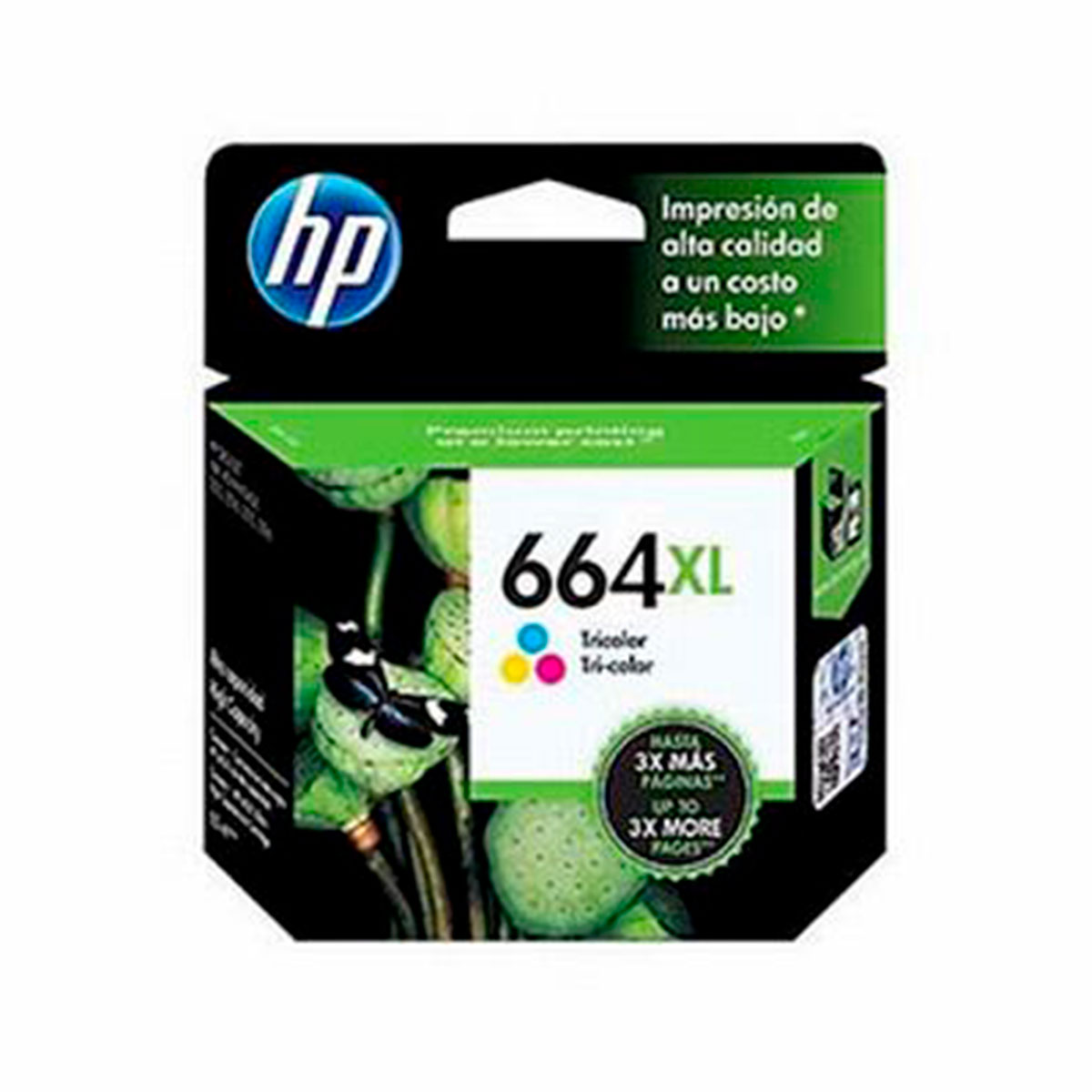 F6V30AL HP                                                           | CARTUCHO 664XL F6V30AL TRICOLOR DE ALTO RENDIMIENTO PARA HP DESKJET INK ADVANTAGE 1115, ALL-IN-ONE DESKJET INK ADVANTAGE 2135, 2675, 3635, 3775, 3785, 3787, 3835, 4535, 4675                                                                   