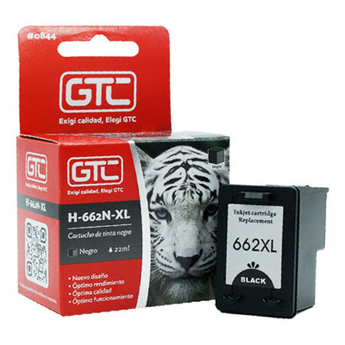 GT-662N GTC                                                          | CARTUCHO COMPATIBLE PARA HP 662XL DESKJET CZ105L NEGRO                                                                                                                                                                                          