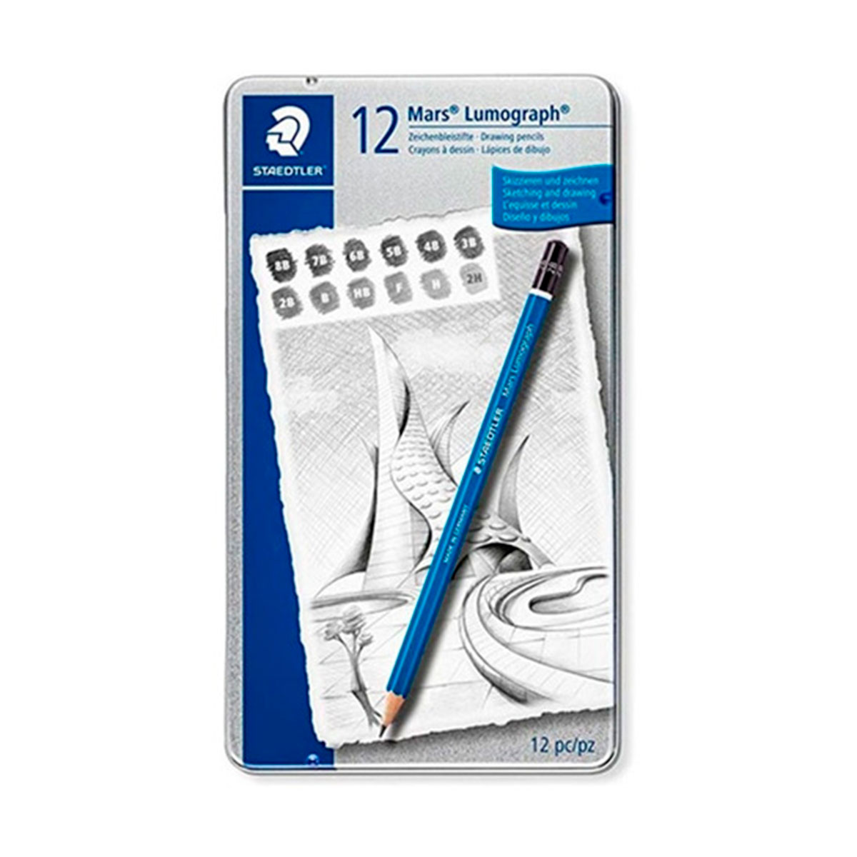 LAPLUM12 STAEDTLER                                                    | LAPICES LUMOGRAPH LATA POR 12 GRADUACIONES                                                                                                                                                                                                      