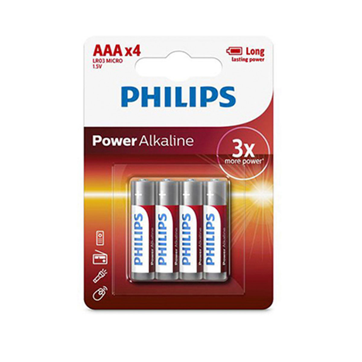 PRPAAA4 PHILIPS                                                      | PILA ALCALINA AAA BLISTER X 4 UNIDADES LR6P4B/97                                                                                                                                                                                                