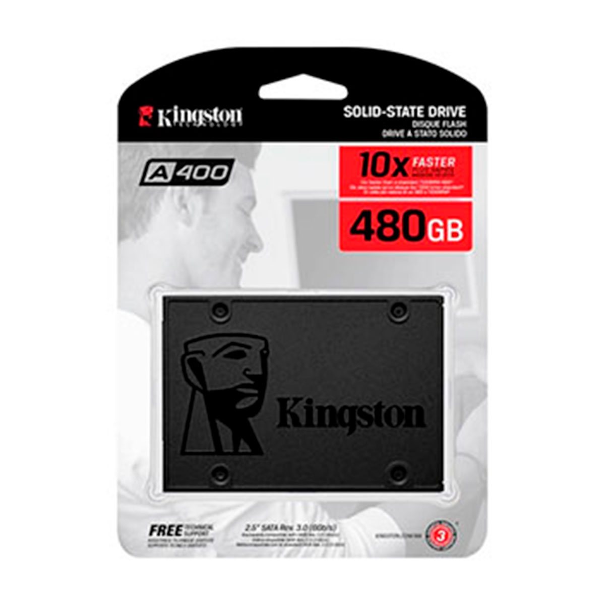 SA400S37-480G KINGSTON                                                     | DISCO SSD A400 480 GB SATA INTERNO 7 MM (3442)                                                                                                                                                                                                  