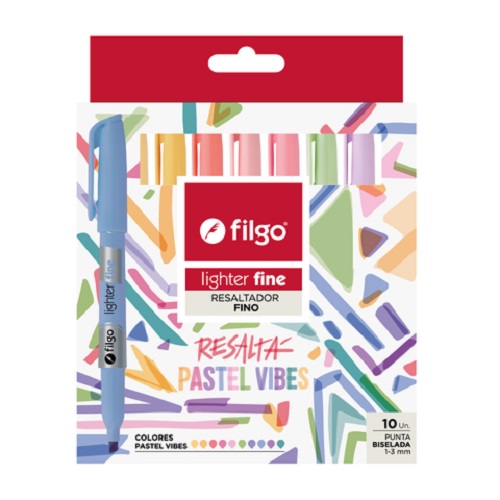 SLF-E10-PASV FILGO                                                        | RESALTADOR LIGHTER FINE X 10 COLORES PASTEL VIBES                                                                                                                                                                                               