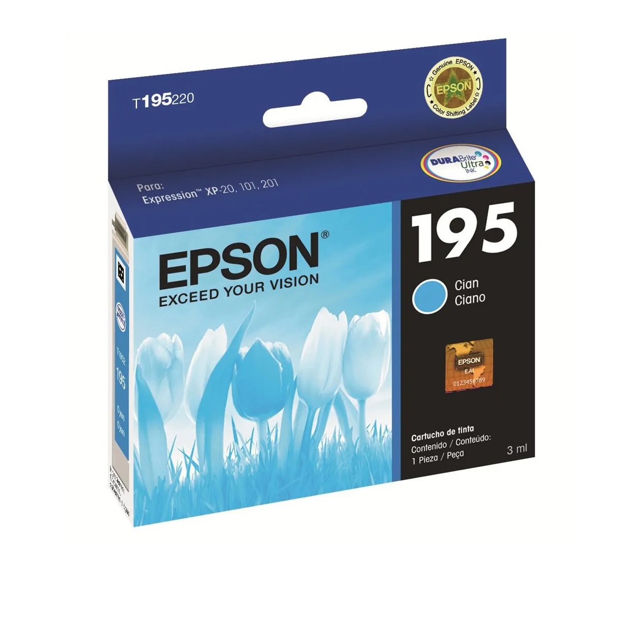 T195220-AL EPSON                                                        | CARTUCHO T195220-AL CYAN XP-201                                                                                                                                                                                                                 