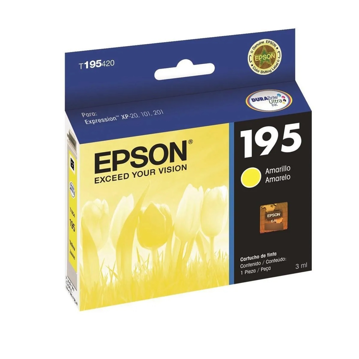 T195420-AL EPSON                                                        | CARTUCHO T195420-AL AMARILLO XP-201                                                                                                                                                                                                             