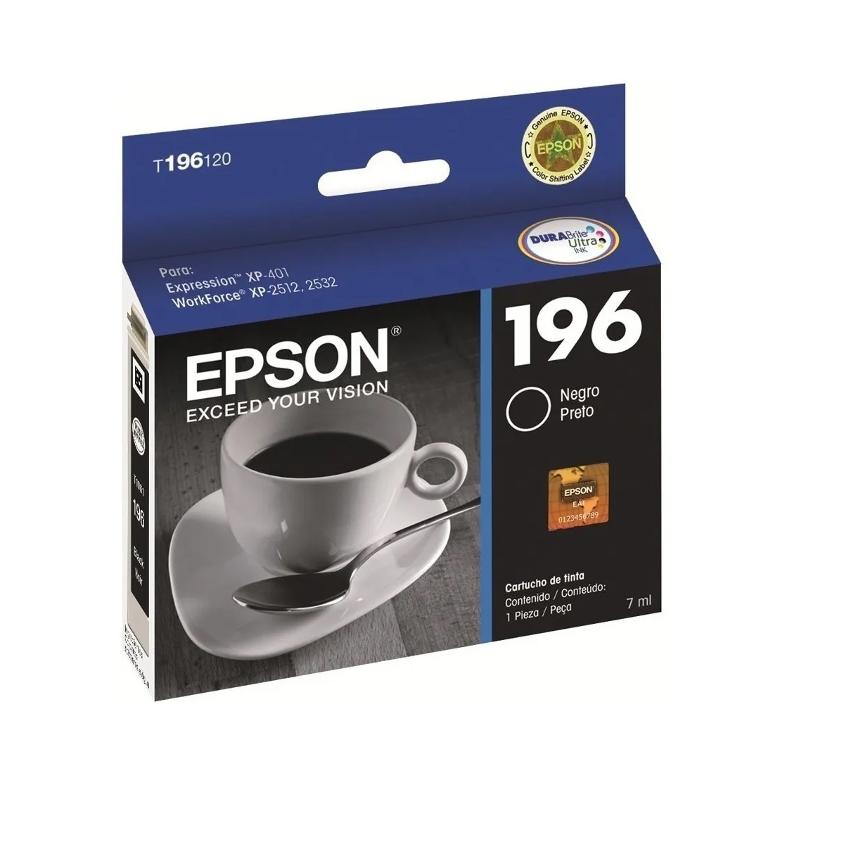 T196120-AL EPSON                                                        | CARTUCHO T196120-AL NEGRO XP-401/ XP-411 (HIGH CAPACITY)                                                                                                                                                                                        