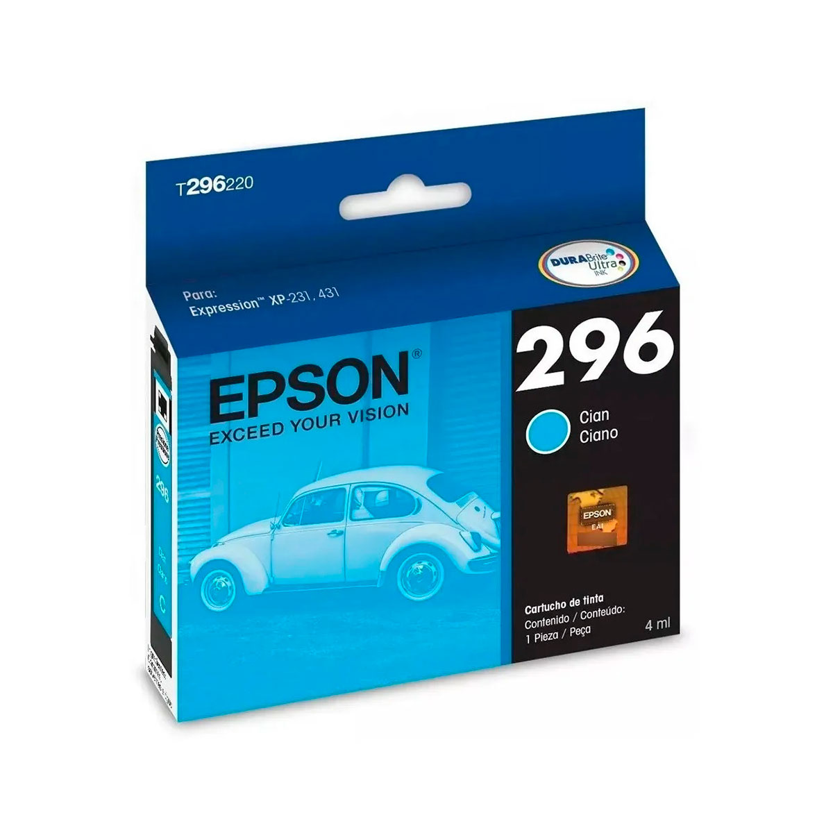 T296220-AL EPSON                                                        | CARTUCHO T296220-AL CYAN XP-231 / XP-431                                                                                                                                                                                                        