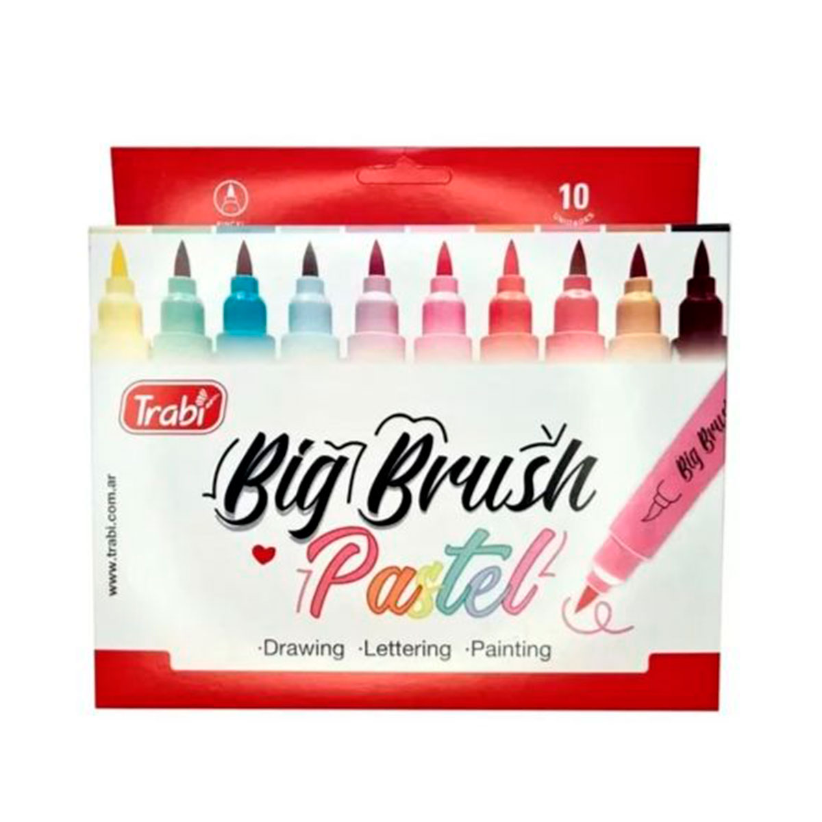 TR15964 TRABI                                                        | MARCADOR BIG BRUSH POR 10 UNIDADES SURTIDO PASTEL                                                                                                                                                                                               