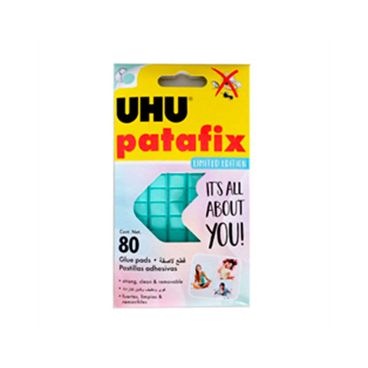 U34450 UHU                                                          | ADHESIVO PATAFIX PASTEL VERDE                                                                                                                                                                                                                   