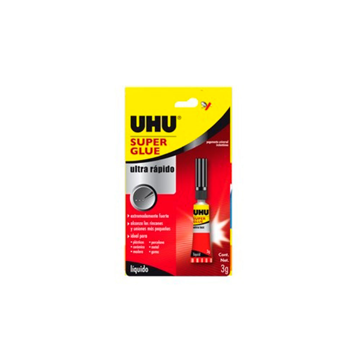 U42400 UHU                                                          | ADHESIVO SUPER GLUE 3 GRAMOS                                                                                                                                                                                                                    