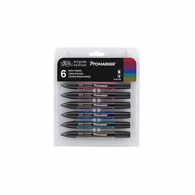 W02900-26 WINSOR & NEWTON                                              | SET MARCADORES PROMARKER POR 6 COLORES TONOS RICOS                                                                                                                                                                                                        