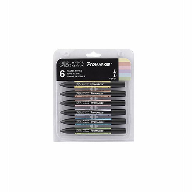 W02900-28 WINSOR & NEWTON                                              | SET MARCADORES PROMARKER POR 6 COLORES TONOS PASTEL                                                                                                                                                                                                       