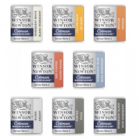 W0301617 WINSOR & NEWTON                                              | ACUARELAS COTMAN EN PASTILLA 1/2 PAN PLATA                                                                                                                                                                                                                