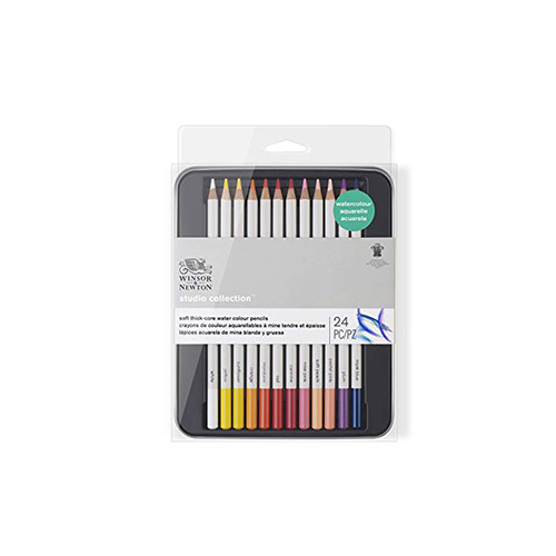 W0490015 WINSOR & NEWTON                                              | LAPICES ACUARELABLES POR 24 STUDIO COLLECTION MINA BLANDA Y GRUESA                                                                                                                                                                              