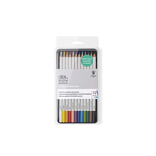 W0490016 WINSOR & NEWTON                                              | LAPICES ACUARELABLES POR 12 STUDIO COLLECTION MINA BLANDA Y GRUESA                                                                                                                                                                                        