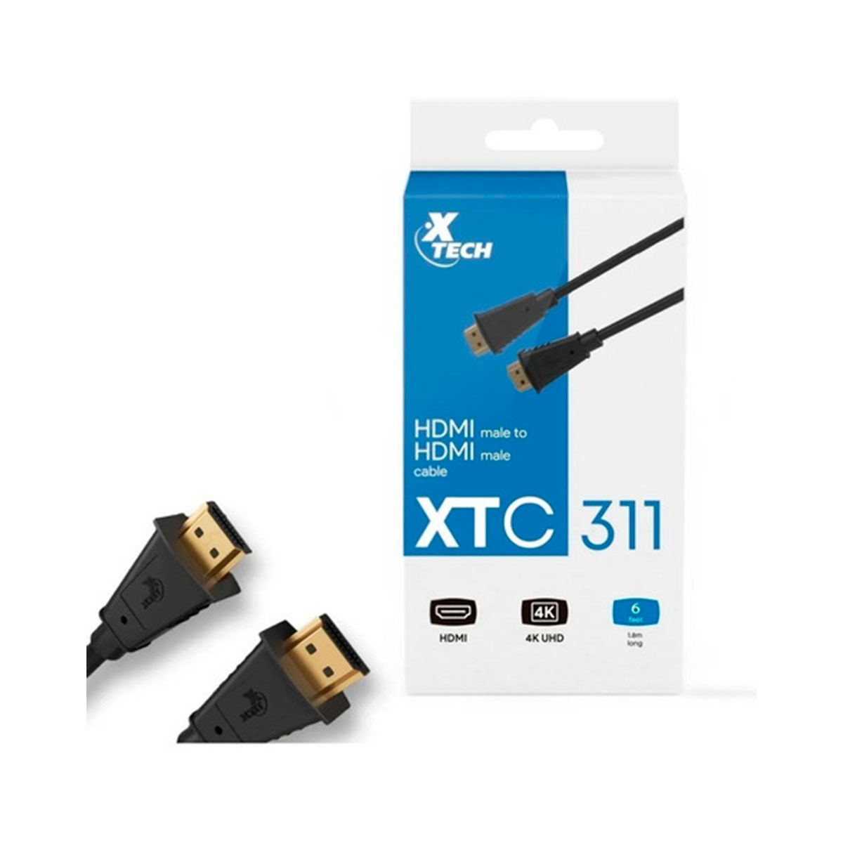 XTC-311 XTECH                                                        | CABLE HDMI A HDMI 1.8 MTS 1080P 30AWG DIAMETRO 6                                                                                                                                                                                                